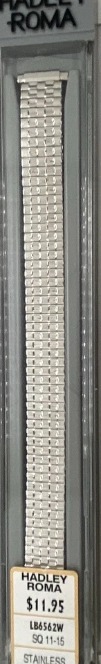 Correa de reloj para damas HADLEY ROMA expansión plateada acero inoxidable se adapta a lengüeta de 11-15 mm Foto 2 de 4
