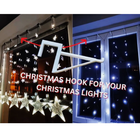 4 Pcs Window Hooks for Christmas Lights Plastic Damage Free Holiday Decor Clips