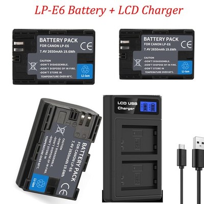 LP-E6 Battery or charger for Canon EOS 5DS 5DS R, 5D Mark II Mark III,5D Mark IV