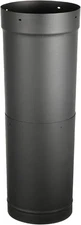 18" to 30" Telescoping Pipe for 6" Diameter Black Single Wall Stove Pipe