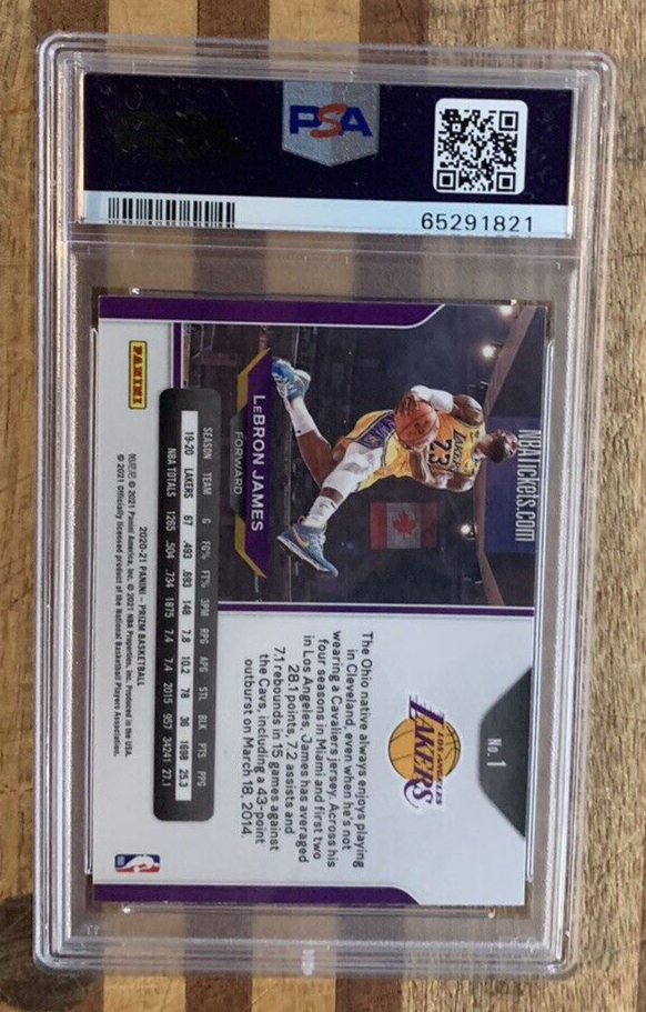 2020 Panini Prizm LEBRON JAMES PSA 9 