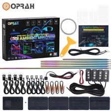 RGB Car Symphony Ambient Light 256 Color Led Atmosphere Acrylic Strip Remote APP