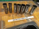 Craftsman 3/8 Drive DEEP METRIC Sockets, 6pt, 9-19mm, You Choose USA ??