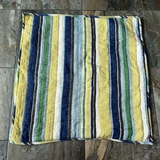 Pine Cone Hill “Starboard" Striped Quilted Pillow European 25.5" x 26" Sham