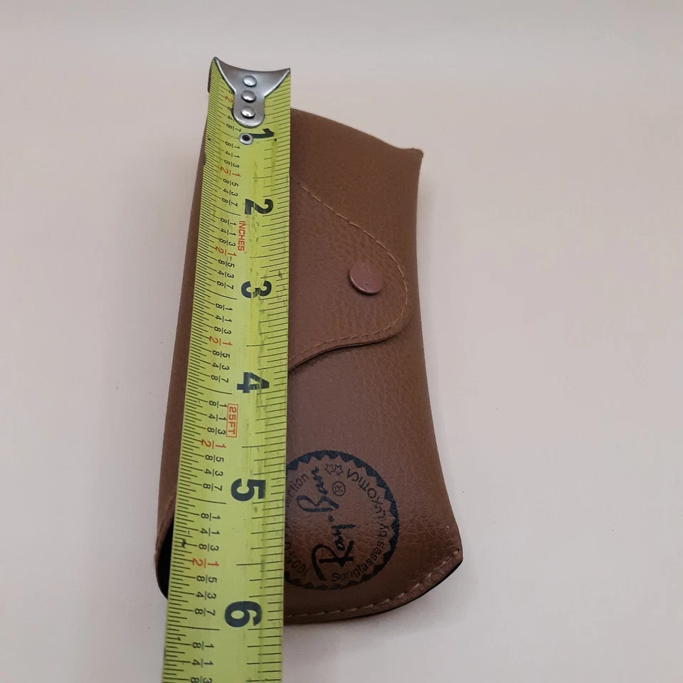 Authentic Ray-Ban Sunglasses Leather Case only Brown BR Genuine OEM Holder NEW - Image 2 of 4
