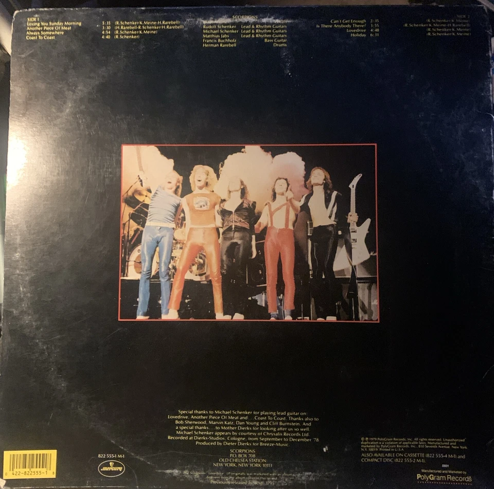 Scorpions LOVEDRIVE, original First American Pressing 1979 record - Image 2 of 2
