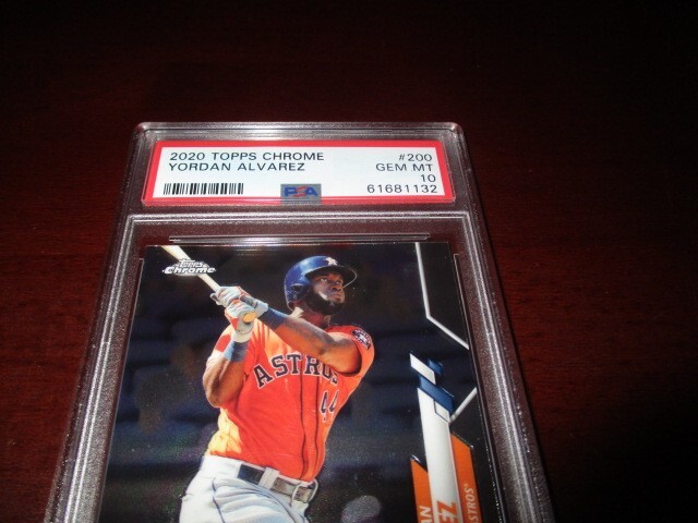 2020 topps chrome rookie card yordan alvarez psa gem mint 10 view 2