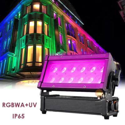 12x10W IP65 DMX 6in1 LED Wall Washer Outdoor Light for City Bar Hotel Restaurant