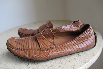 Gucci Men’s Brown Genuine Crocodile Moccasins Drivers Size 8 US NWT $3900 gucci crocodile mens shoes products for sale | eBay main image 4