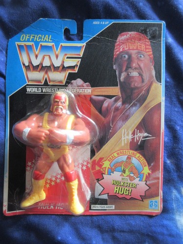 Hulk Hogan 1991 WWF Hasbro Action Figure Carded Wr...