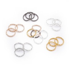 8-20mm Jump Rings Twisted Open Split Ring Connector For Jewelry Making 50/100pcs