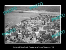 OLD 8x6 HISTORIC PHOTO SPRINGHILL NOVA SCOTIA CANADA TOWN AERIAL VIEW c1930