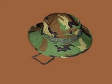 U.S Military Woodland Camouflage Boonie Hat Type II Sun Hot Weather  U.S.A Made