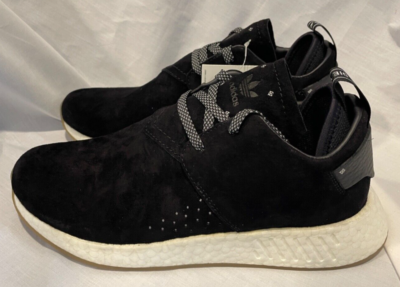 Adidas NMD_C2 Mens 10 Suede Core Black Footwear White BY3011