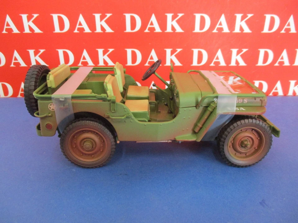 Die cast 1/18 Modellino Auto Jeep Willys MP Casablanca Dirty Look Version by AD - Immagine 4 di 4