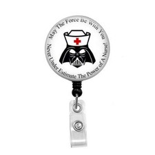 Nurse Vader - Retractable Badge Holder - Badge Reel - Lanyards - Stethoscope Tag