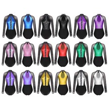 Womens Leotard Contemporary Gymnastics Acrobatics Ballet Ice Skating Bodysuit
