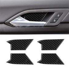 4 piezas para Volkswagen Golf 2021 fibra de carbono interior manija de puerta tazón cubierta embellecedor