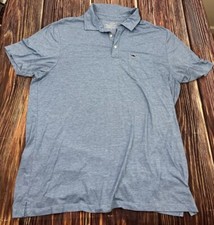 Vineyard Vines Edgartown Polo Blue Short Sleeve Shirt Mens Size Large