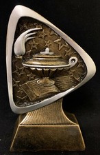 Lamp of Knowledge Triad Resin Trophy