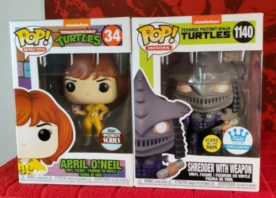 Funko POP! TMNT - APRIL O'NEIL (SS) & #1140 SHREDDER WITH WEAPON