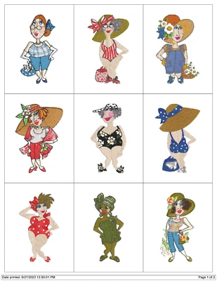 18 FASHION LADIES Embroidery Machine Designs Patterns PES USB