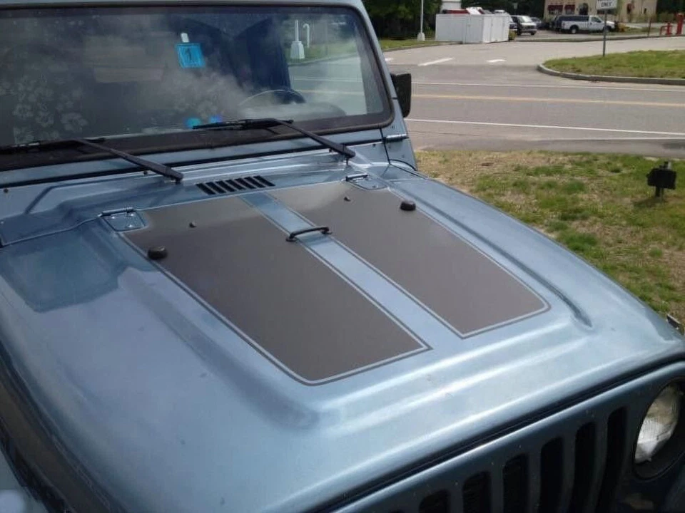 Fit For Jeep Wrangler 1997-2006 Car Hood Sticker Graphics Bonnet Racing Stripe — 第 3/4 张图片