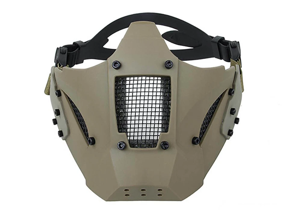 Máscara facial táctica de polímero y acero DLP para casco ACH / MICH / FAST Bump Foto 2 de 4