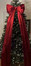 Giant bow for Christmas tree or decoration 8 feet long made in the USA