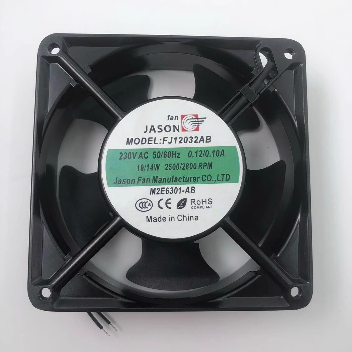 JASON FAN FJ12032AS 12038 AC230V 0.12/0.10A 19/14W 12CM Axial