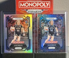 2024 Prizm Monopoly WNBA Julie Vanloo #34 Silver & Red Classic Icons Rookie