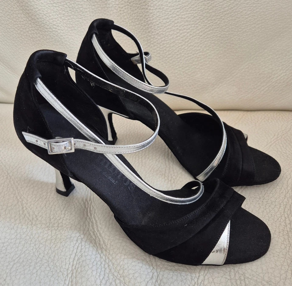 Rummos Latein Tanzschuhe *  Modell 304 * Schwarz/silber 6 cm * Gr. 38 - Bild 4 von 4