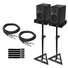 Mackie CR3.5 3.5" Active Powered Multimedia Studio Monitor Speakers Pair w St...