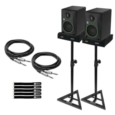 Mackie CR3.5 3.5" Active Powered Multimedia Studio Monitor Speakers Pair w St...