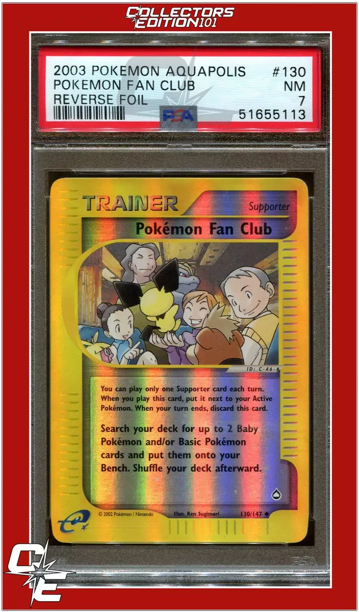 POKEMON FAN CLUB - 130/147 - Aquapolis - Trainer - Pokemon Card CGC 7