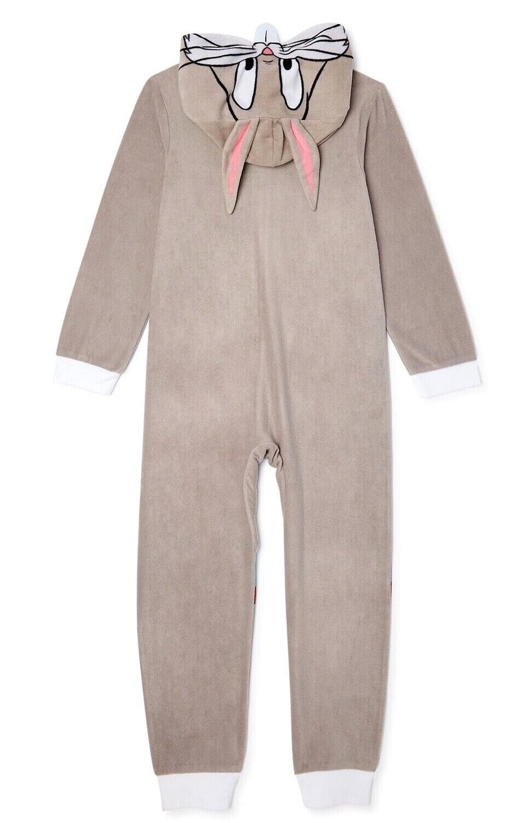 Space Jam Pajamas Union Suit One Piece BUGS BUNNY Costume 10 12 S M L  Taz