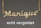 Elegant Necklace Monique Chain Real Gold-Plated Name Necklace New