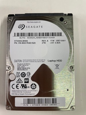 Seagate ST2000LM006 2TB SATA 2.5'' 5400RPM 32MB HDD Hard Drive POH 140