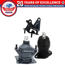 Fits 2003-2007 Honda Accord 2.4L MANUAL Front RT & Rear Motor/Rear Trans Mount