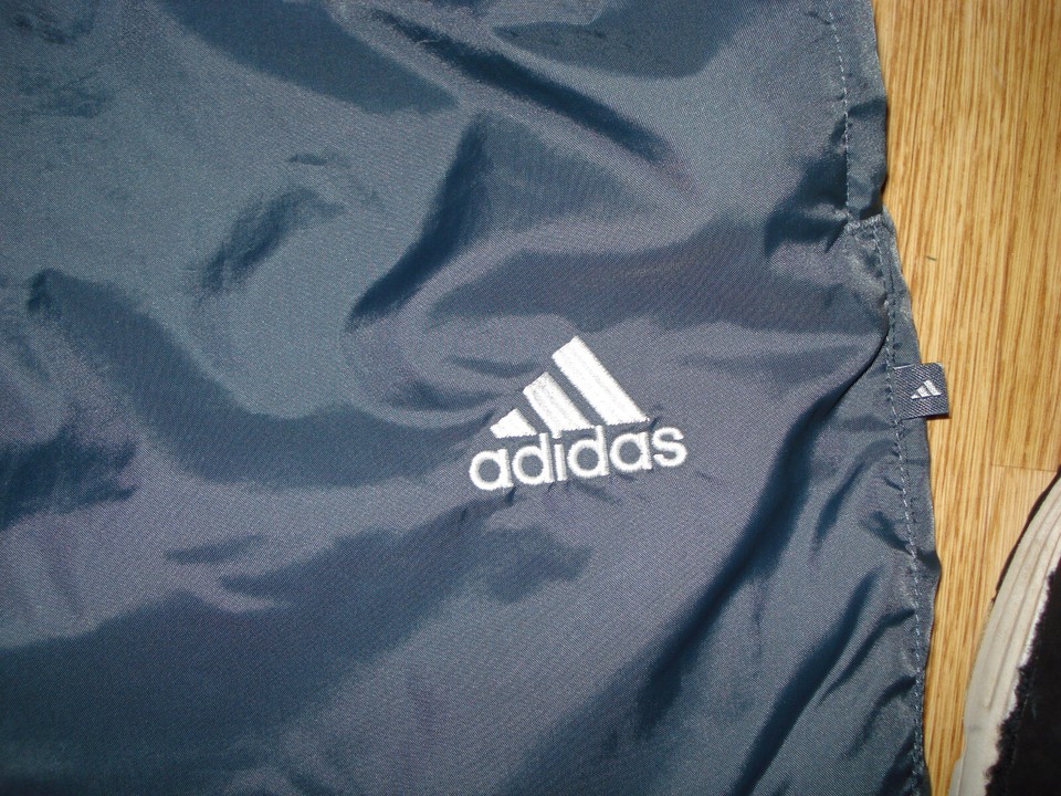 Vintage Adidas Nylon Grey Track Bottom Pants Size Medium 32" Waist eBay