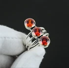 Red Garnet Big Ring 925 Sterling Silver Ring Statement Handmade Ring All Size