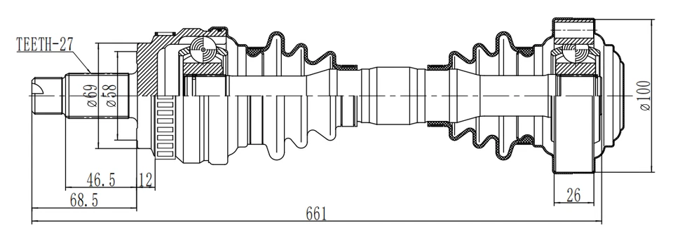 Conjunto eje trasero derecho CV 33217547074 para BMW 328i 128i E88 E90 N52 2007-2013 Foto 3 de 3