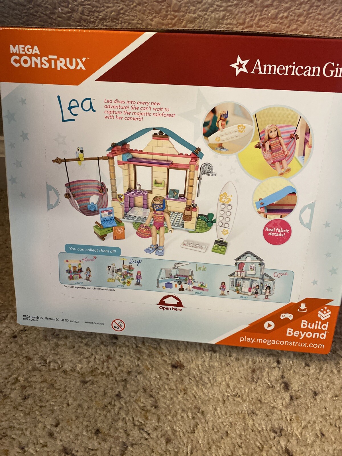 mega construx american girl lea's beach hut