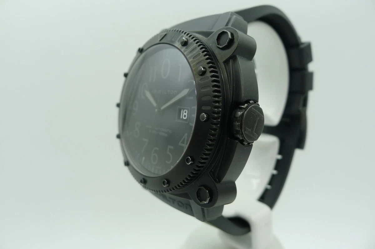HAMILTON KHAKI BELOW ZERO PVD H785850 STEEL 46MM 1000M RUBBER 2