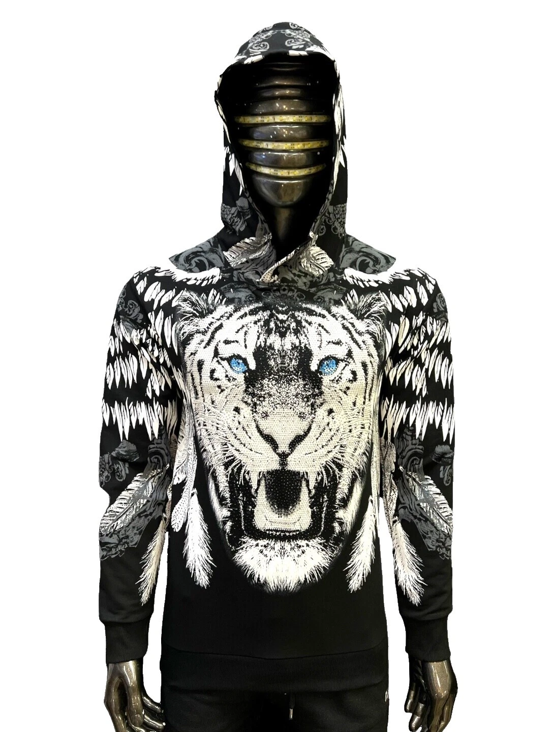Animal Print Cotton Hoodies & Sweatshirts for Men
