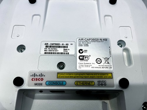 Cisco Aironet 802.11n Dual Band Wireless Access Point 3502I AIR-CAP3502I-N-K9 - 第 4/5 張圖片