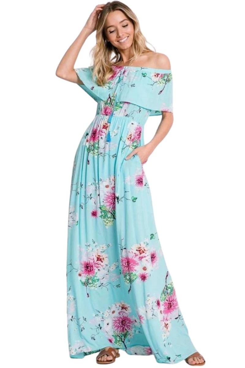 Dani one clearance shoulder maxi dress