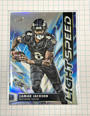 2025 Topps Cosmic Chrome Lamar Jackson Light Speed Insert #LS-2