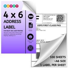 4x6 shipping labels for Inkjet Printer Laser Printer Rectangle Printable ...
