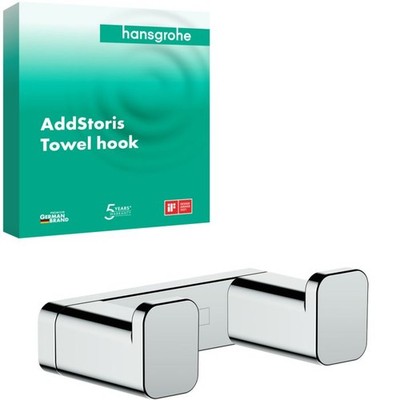 hansgrohe AddStoris Doppelhaken 41755000 Wandmontage, Metall, chrom
